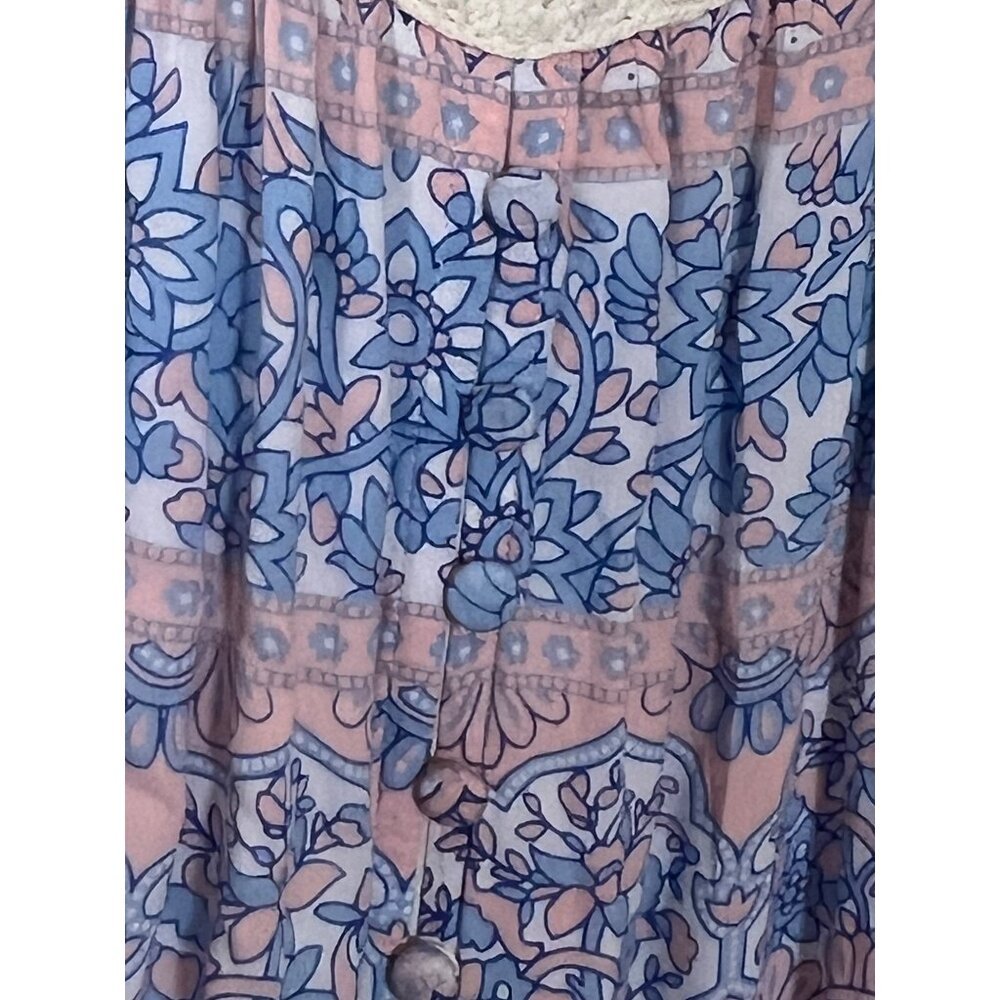 Fillyboo Maternity Vintage Bloom Boho Embroidered Garden Maxi Dress Medium - Picture 9 of 16